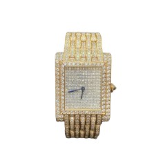 Charles Oudin : montre en or jaune et brillants