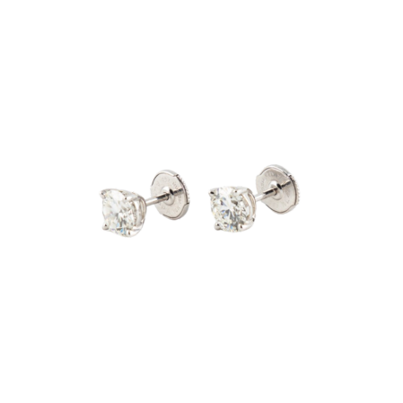 Clous d’oreilles or gris et diamant 0,53 carat 