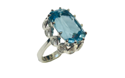 Bague Duchesse aigue-marine