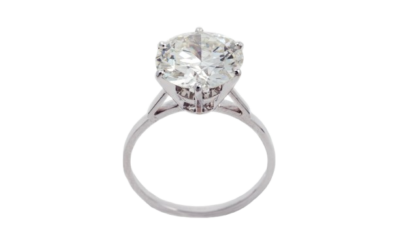 Bague en platine, or blanc et diamant taille brillant