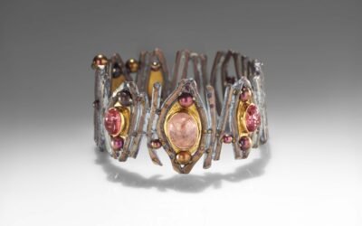 Martin Spreng bracelet « roseaux d&rsquo;automne » titane et tourmalines