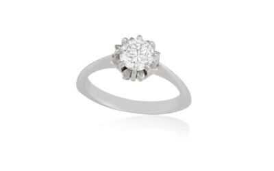 Bague solitaire diamant 0,78 carat